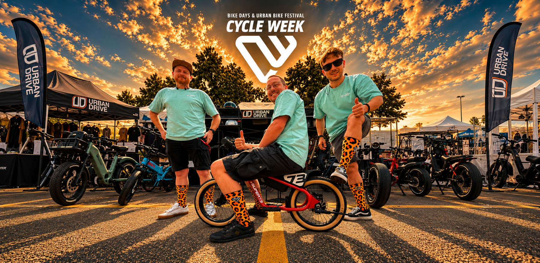 Urban Drive Team an der Cycle Week mit E-Bikes und Elektrofahrzeugen